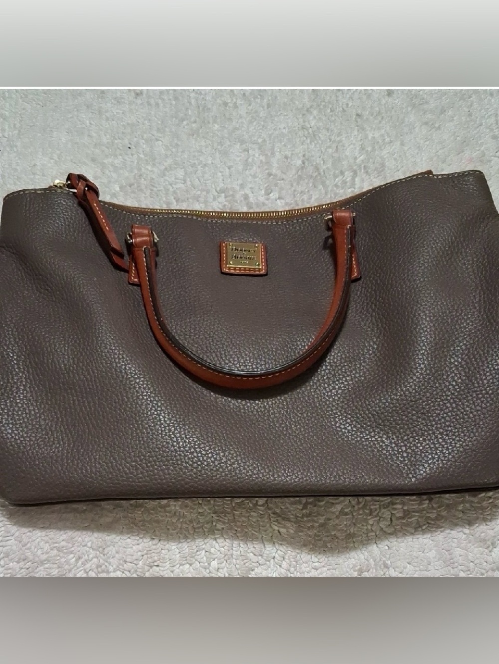 “Dooney & Bourke” Pebbled Leather Satchel.